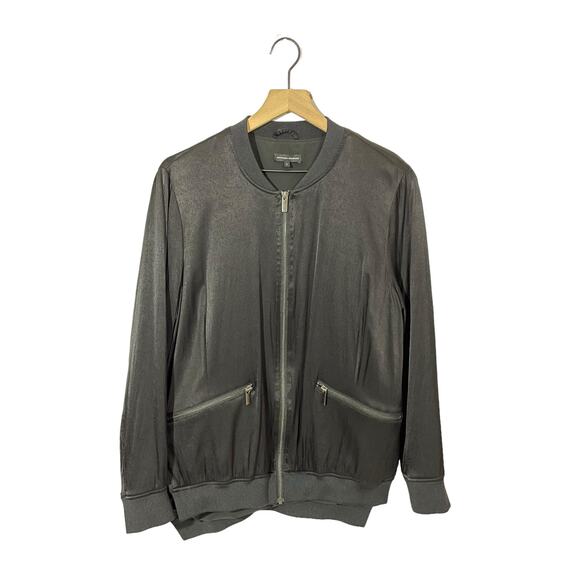 Universal Standard Satin Bomber Jacket - Black - S (14-16) - Picture 9 of 16